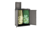 Armario cubo de basura de resina Split - 99,2x39x68 cm. - Gris claro